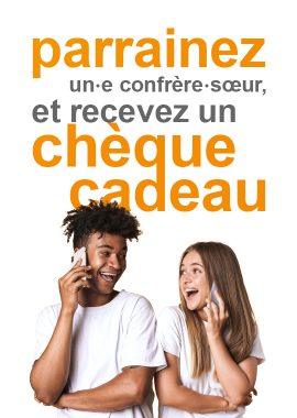 Parrainez vos confrères / consoeurs et recevez un chèque cadeau